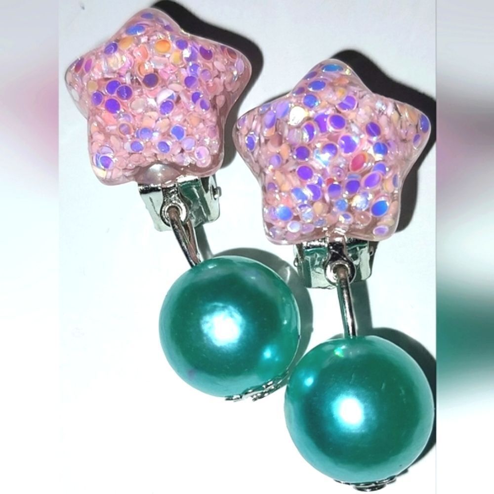 Beautiful fashion clip-on kids earrings